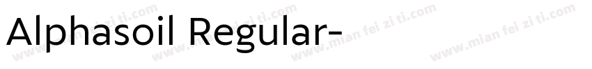 Alphasoil Regular字体转换